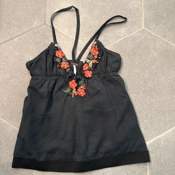 Free People Floral Spaghetti Strap Tank Top - Picture 1 of 2